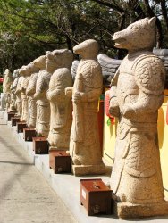 Stone figures - Haedong Yonggung Temple