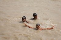 Swimming in the Hooghly River